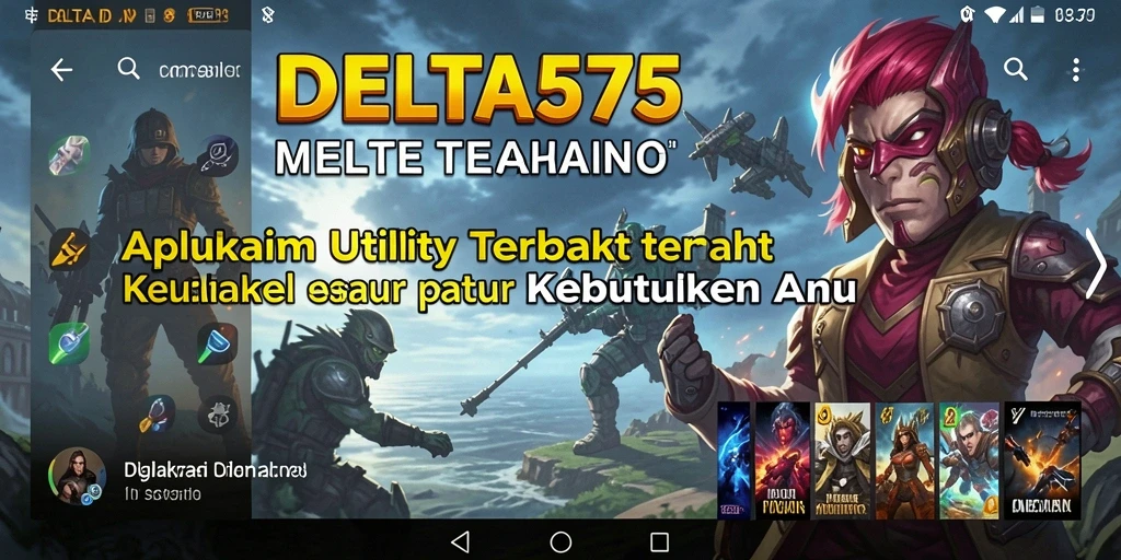 Tampilan utama DELTA575 dengan fitur-fitur Utility yang lengkap.