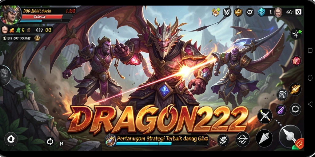 Tampilan gameplay menarik dari pertempuran strategi di DRAGON222.