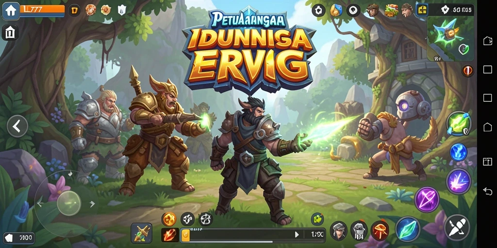 Tampilan utamanya menampilkan pertarungan mendebarkan dalam dunia RPG.
