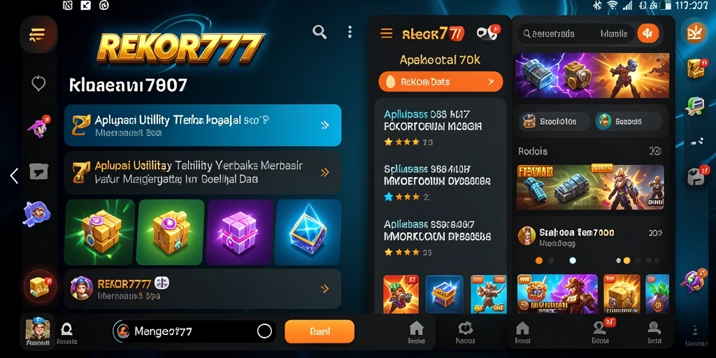 Tampilan antarmuka aplikasi REKOR777 yang memudahkan pengelolaan data.