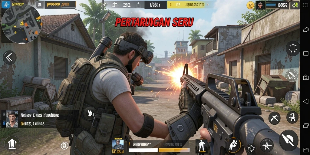 Tampilan gameplay RPRPRP yang dinamis dan menarik.