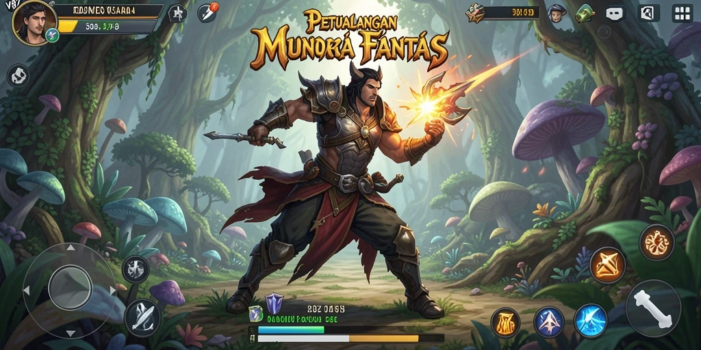 Tampilan seru gameplay V87 menampilkan aksi petualangan mendebarkan.