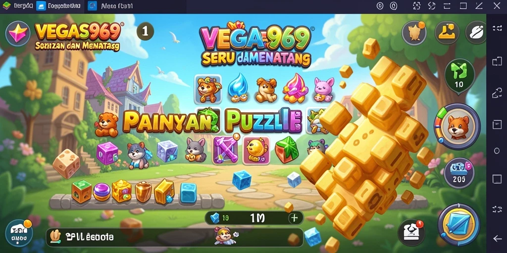 Tampilan gameplay menarik dari VEGAS969 dengan berbagai teka-teki menantang.